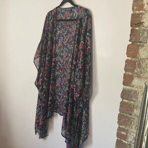 Lane Bryant Multicolor Floral Kimono